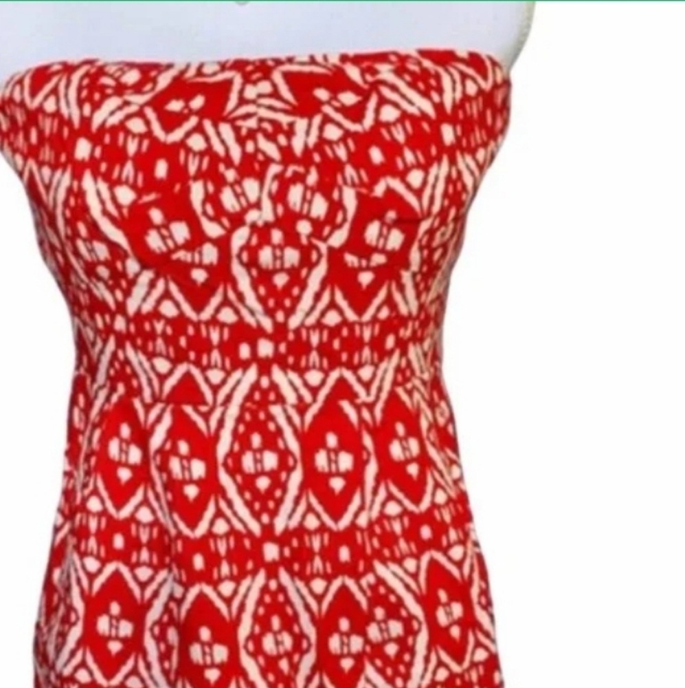 J. Crew women's dress red and white size 2